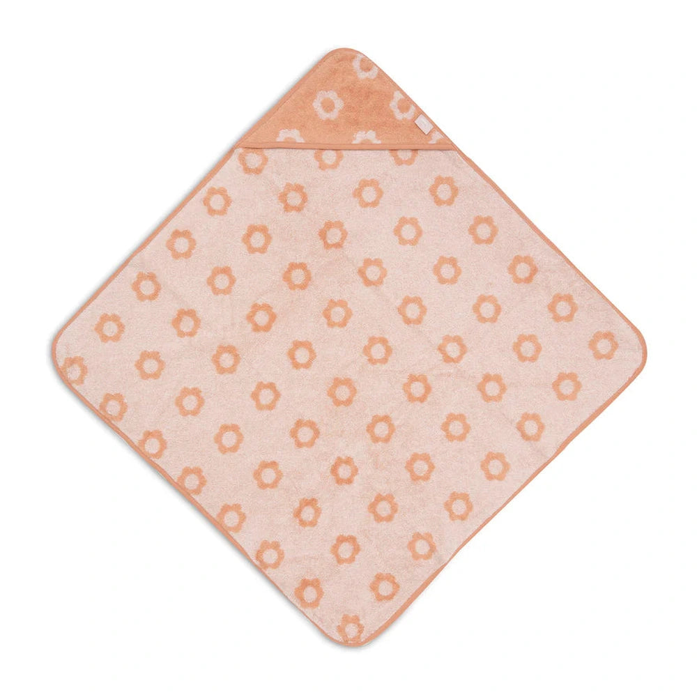 Cape de bain en éponge Jollein 75x75cm Jacquard Flower