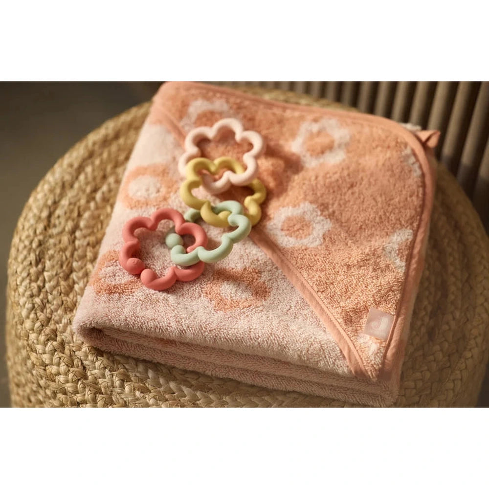 Jollein Cape de bain en éponge 75x75cm Jacquard Flower