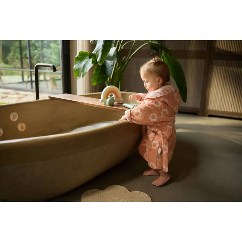 Jollein peignoir en éponge 1-2 ans Jacquard Fleur