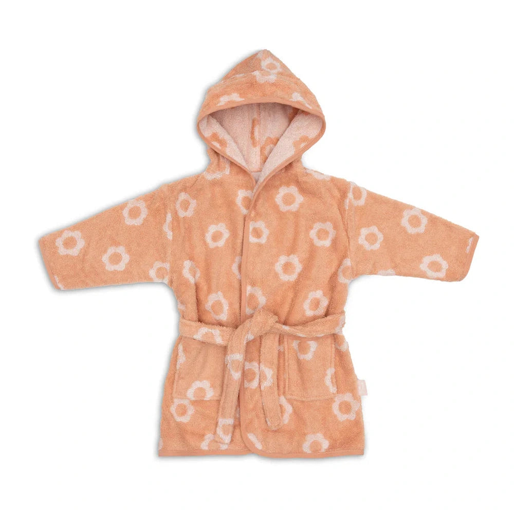 Jollein Peignoir en tissu éponge 1-2 ans Jacquard Fleur