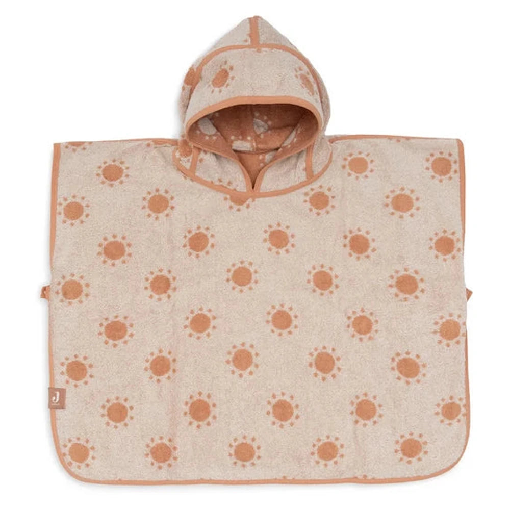 Jollein Poncho de bain en éponge jacquard Sun réversible