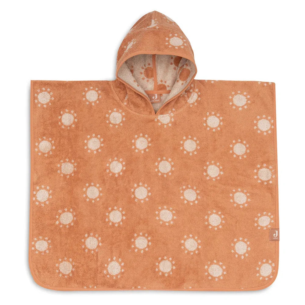 Poncho de bain en éponge jacquard Sun réversible