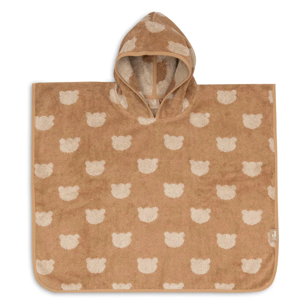 Jollein Poncho de bain en éponge jacquard Teddy Bear
