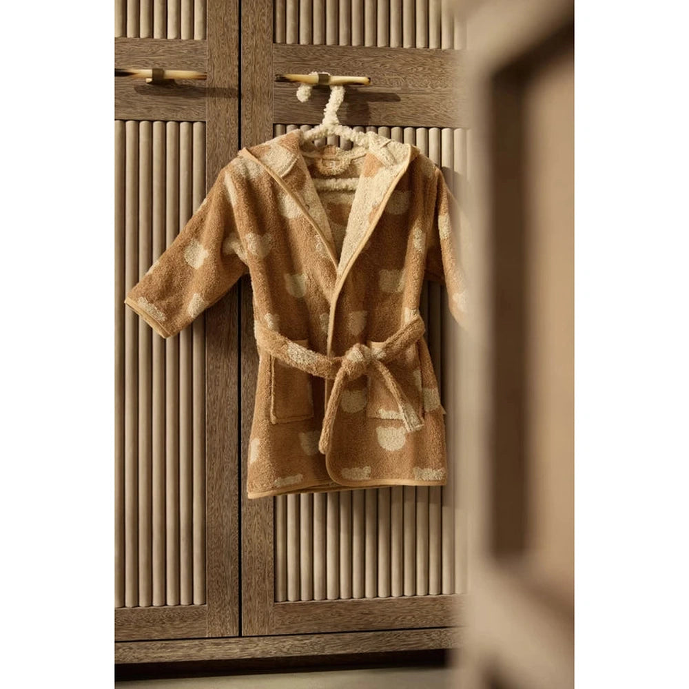 Jollein Poncho de bain en éponge jacquard Teddy Bear