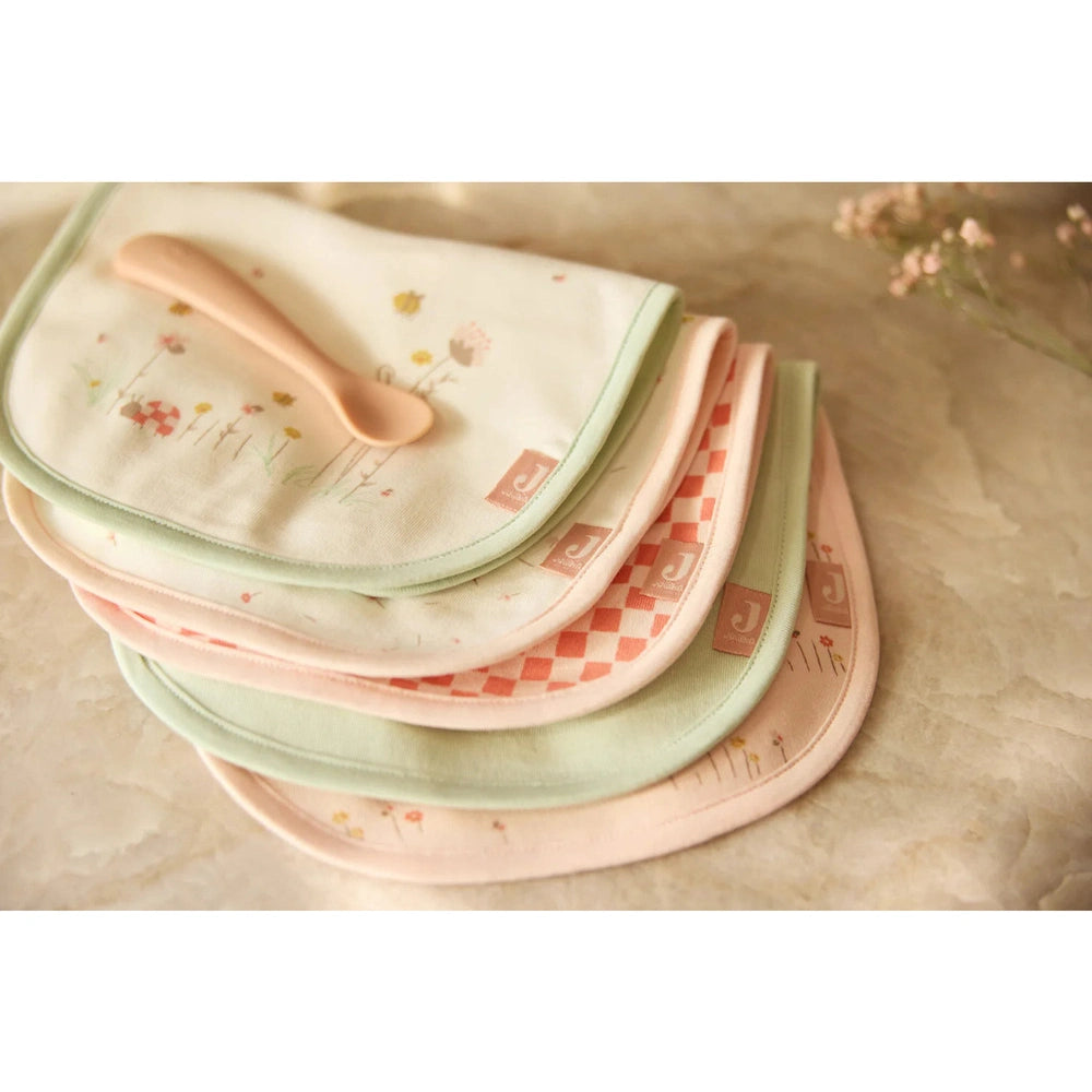 Bavoir Jollein Jersey imperméable Pretty Picnic lot de 5