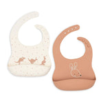 Lot de 2 bavoirs en silicone Jollein Kangaroots