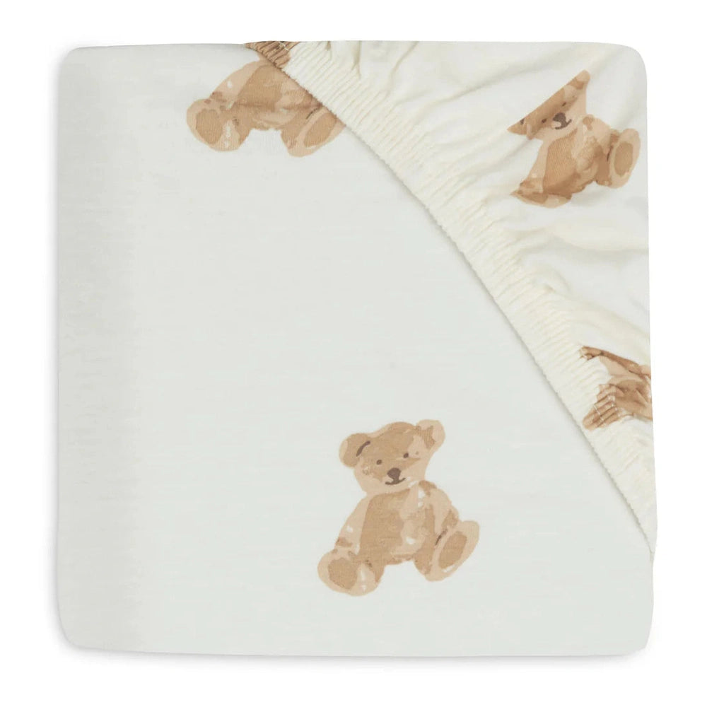 Jollein drap-housse 70/75 x 140/150 - Teddy Bear