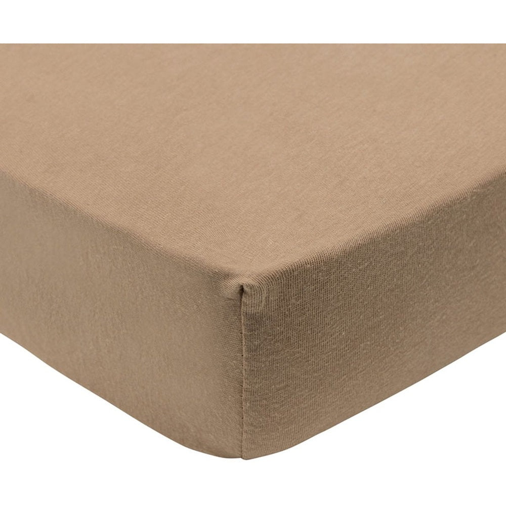 Jollein drap-housse Sea Green / Biscuit lot de 2 70/75x140/150cm