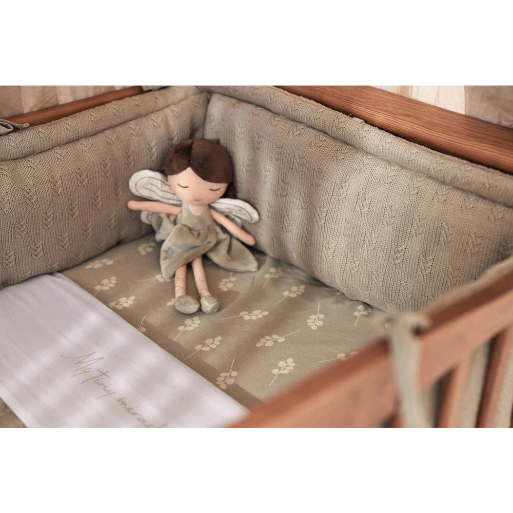 Jollein drap-housse Twig vert olive 70/75x140/150cm