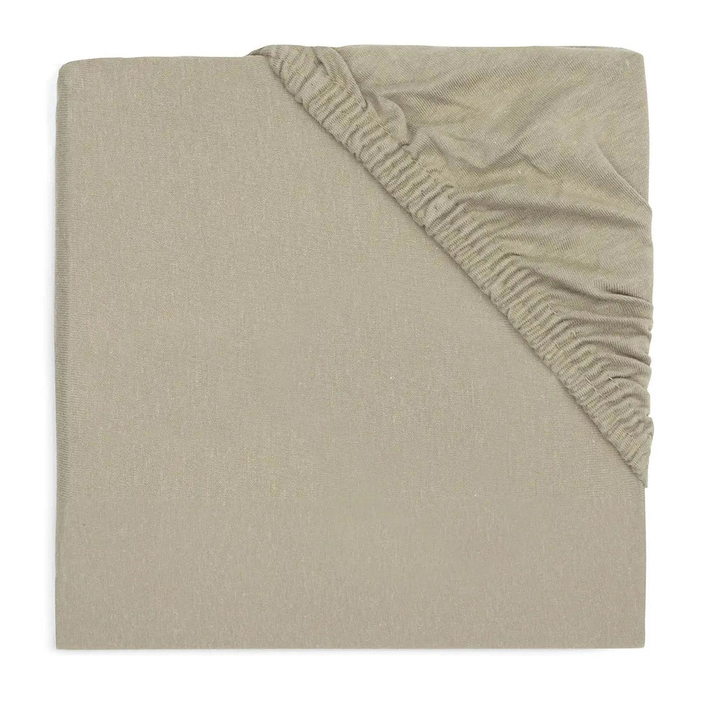 Jollein Drap-housse vert olive 70/75x140/150cm