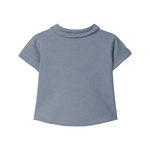 Polo en coton ajusté - Indigo