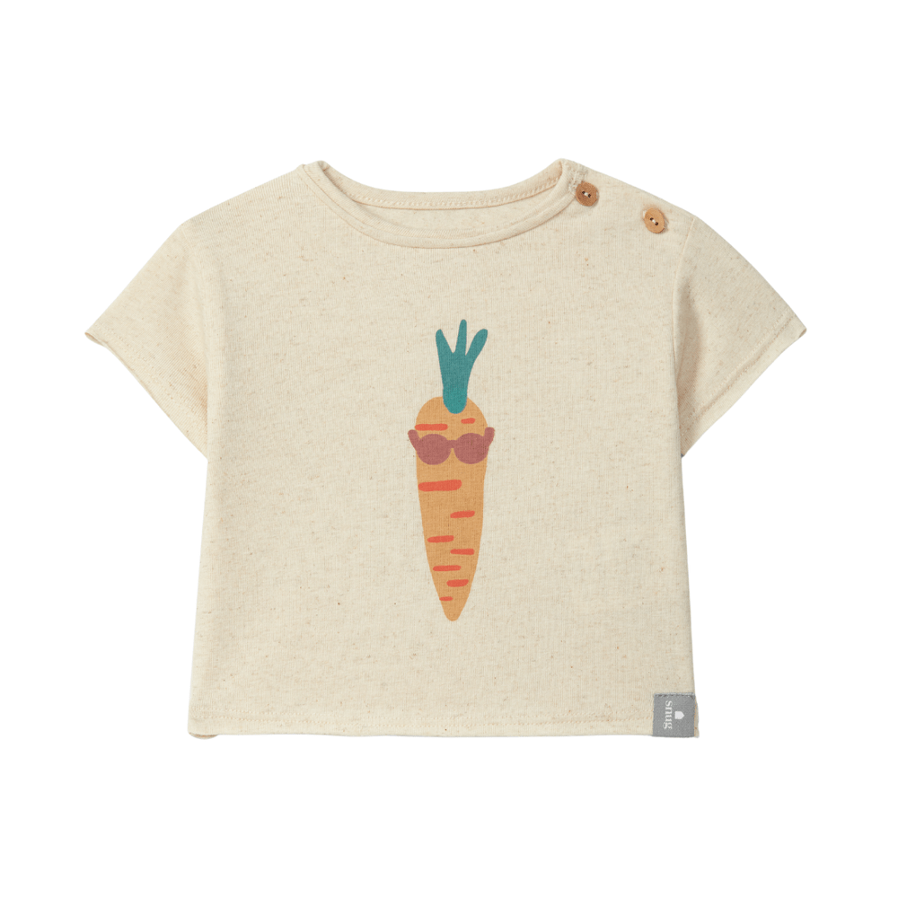T-shirt en coton ajusté - ocre