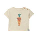 T-shirt en coton ajusté - ocre