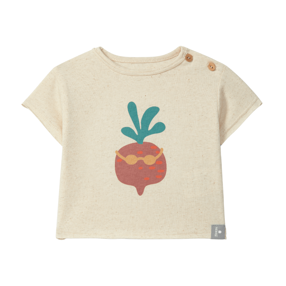 T-shirt en coton ajusté - Terracotta