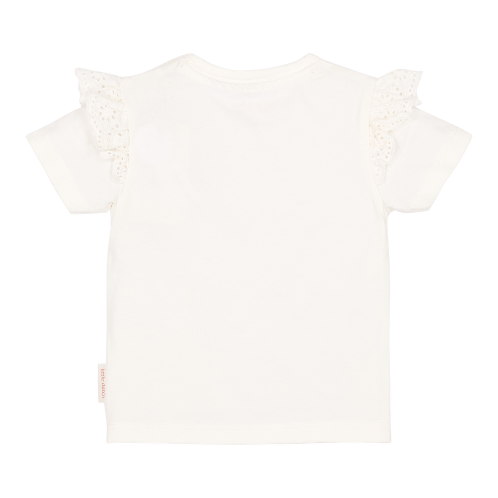 T-shirt Little Dutch à manches courtes - blanc cassé