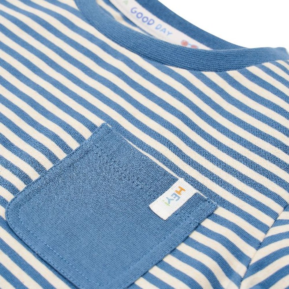 Little Dutch T-shirt à manches courtes à rayures Indigo Sand