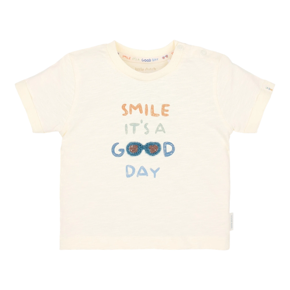 T-shirt Little Dutch à manches courtes crème