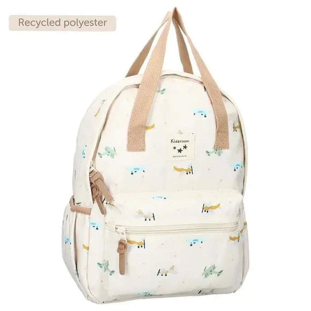 Kidzroom Sac à dos Small Talk Avions - Beige