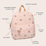 Sac à dos Kidzroom Little Story oursons - Beige