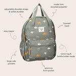 Kidzroom Sac à dos Small Talk Dinos - Vert