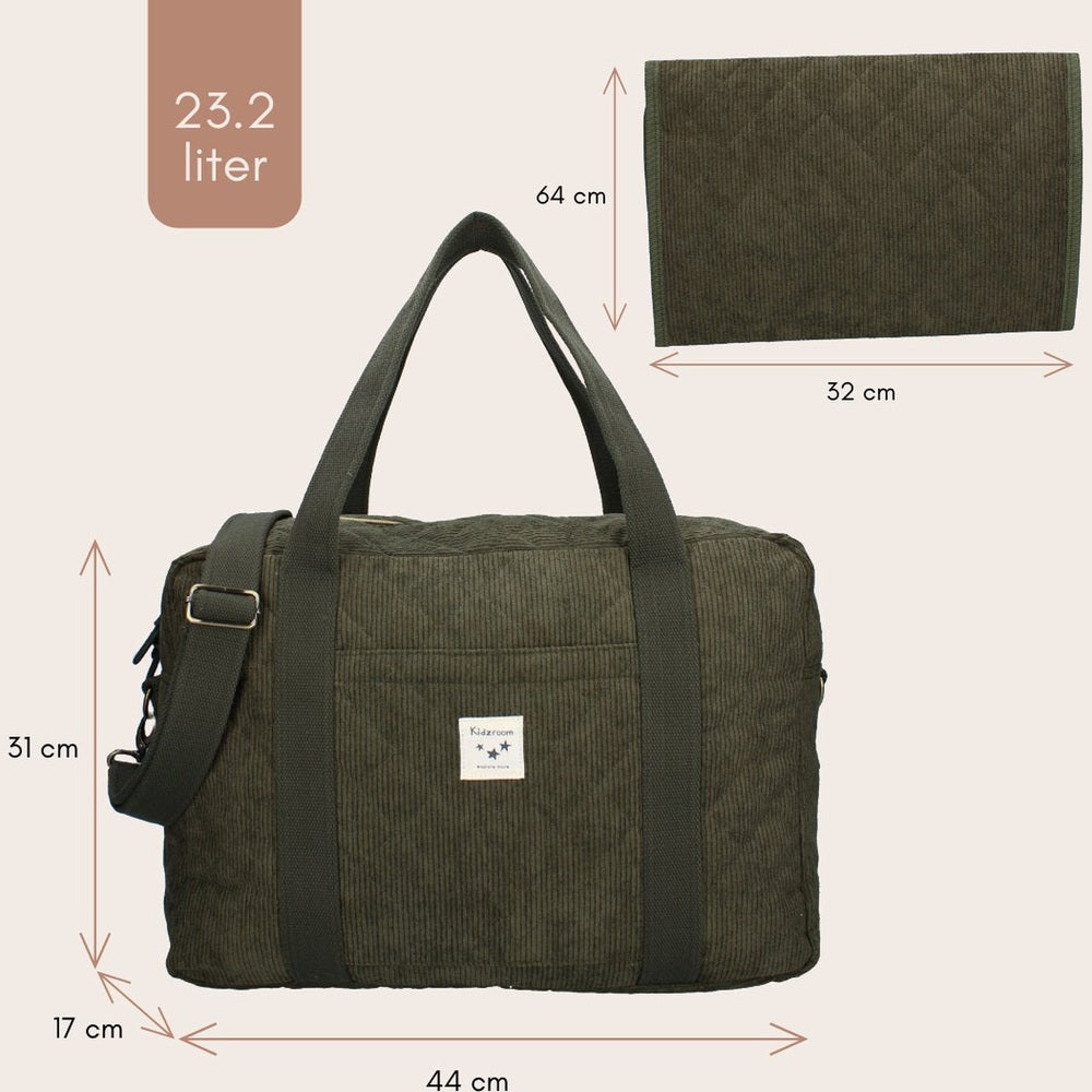 Kidzroom Sac à langer Care Thinking Little Thoughts - Vert