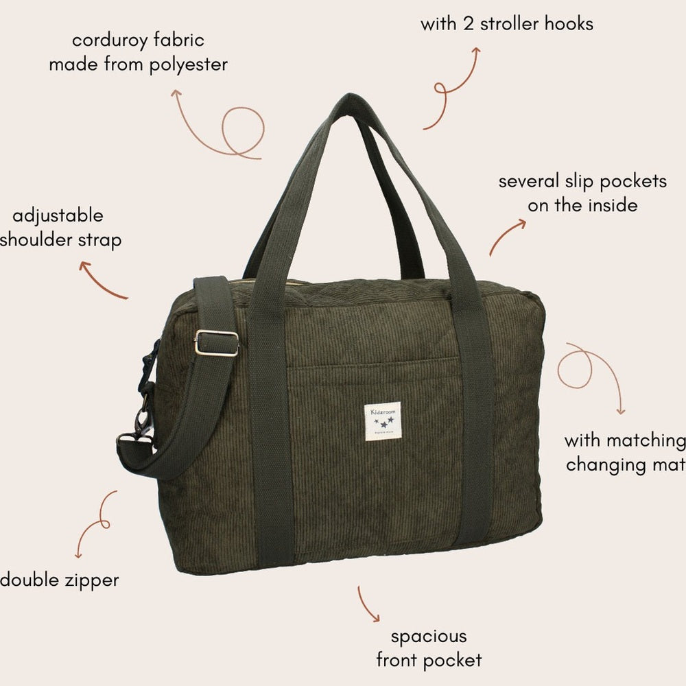 Sac à langer Kidzroom Care Thinking Little Thoughts - Vert