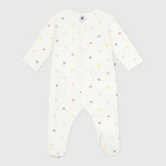 Pyjama bébé en velours à imprimé cœurs