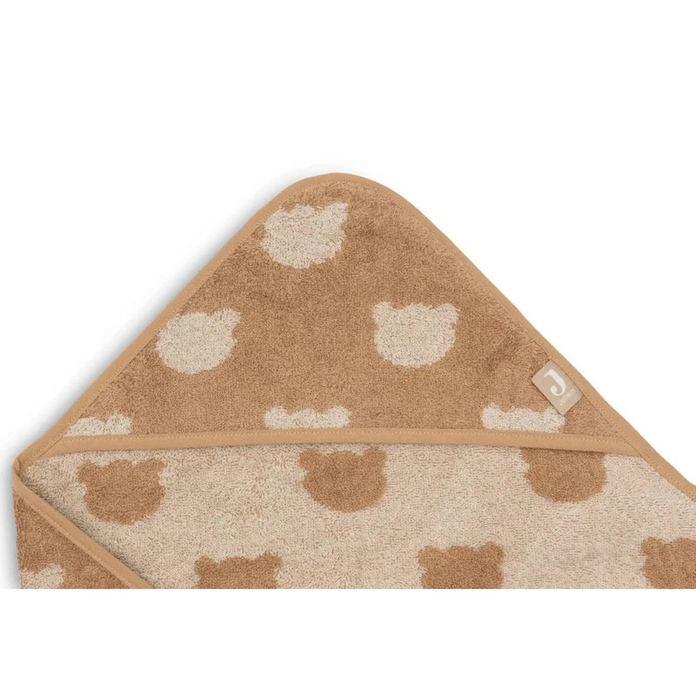 Jollein Cape de bain en éponge 75x75cm Jacquard Teddy Bear