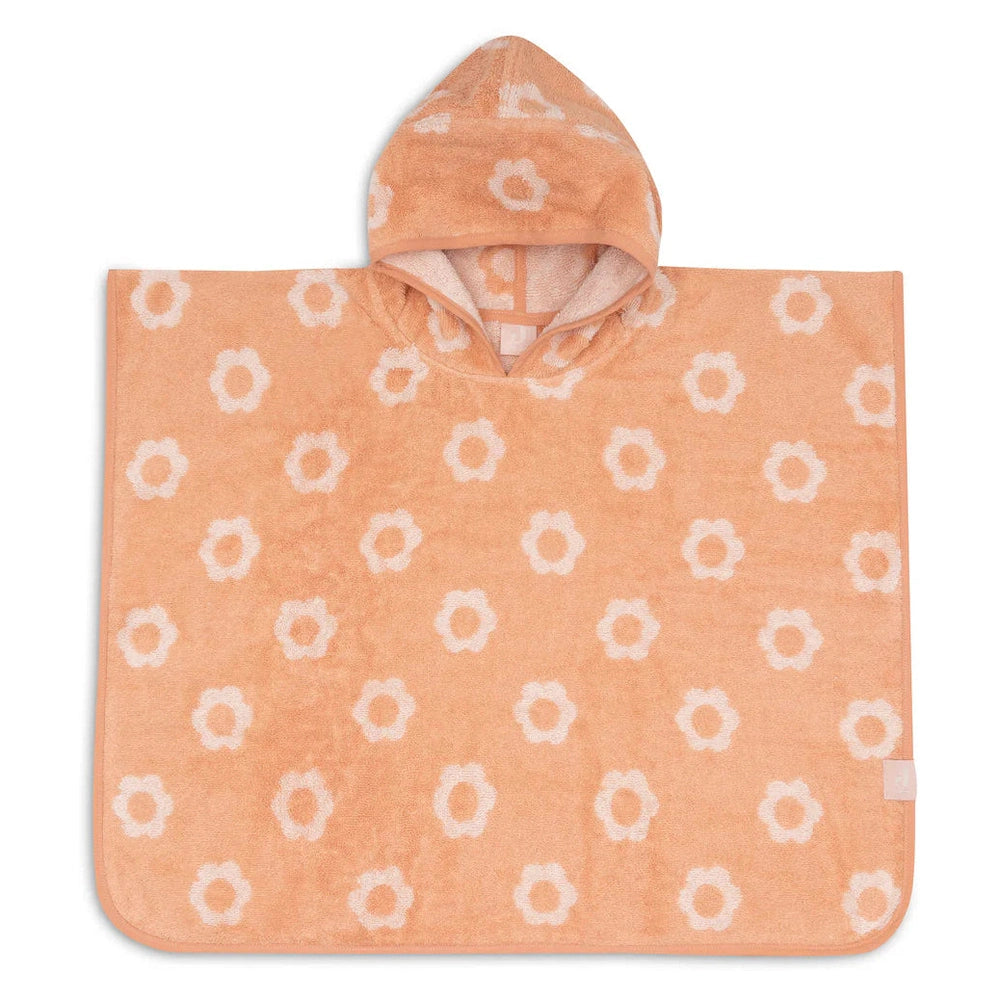 Jollein Poncho de bain en éponge jacquard réversible - Flower