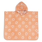 Jollein Poncho de bain en éponge jacquard réversible - Flower