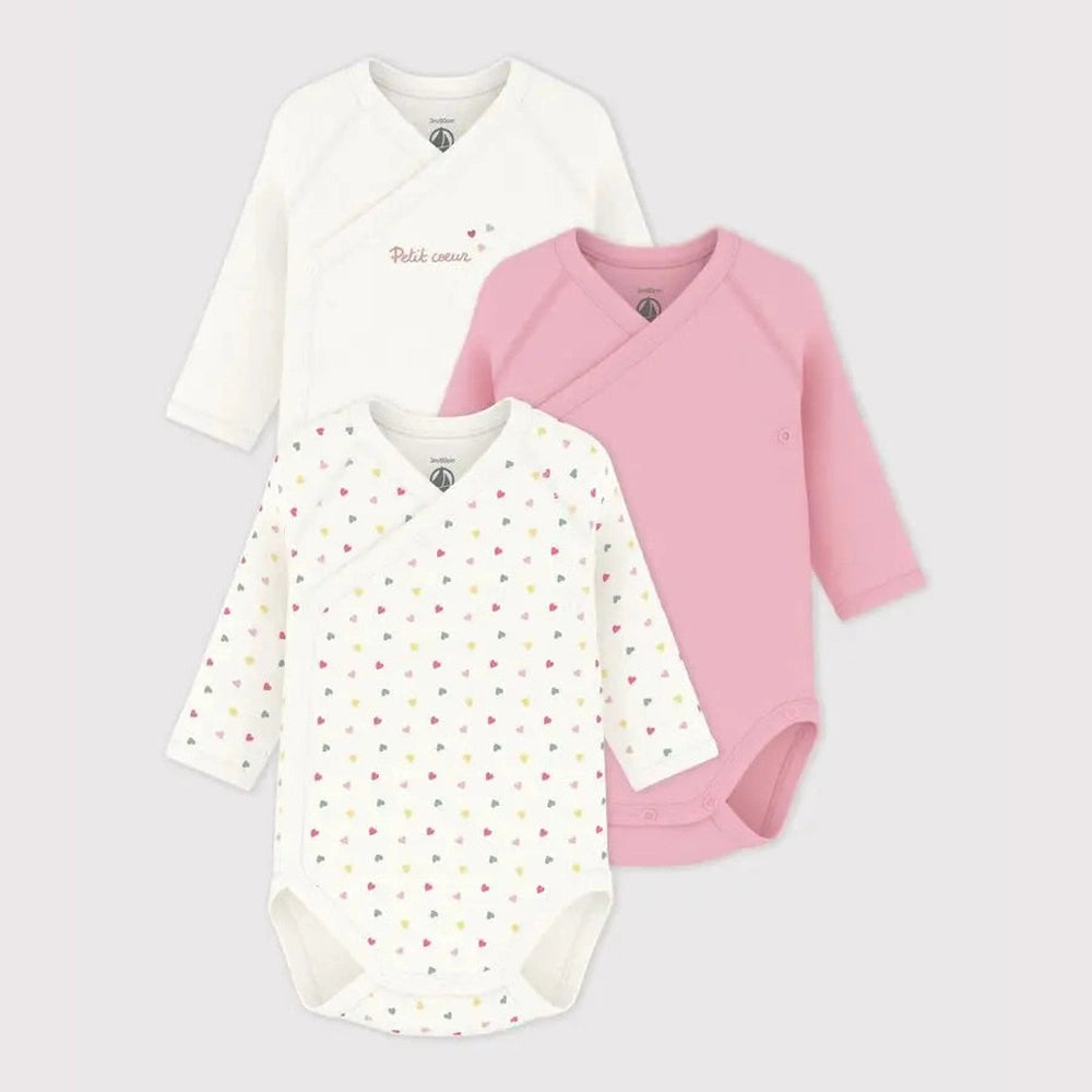 Petit Bateau | Lot de bodies bébé en coton à manches longues imprimés