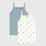 Petit Bateau | Lot de petits hauts en coton pour enfant à imprimé cœurs