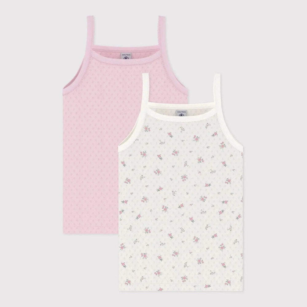 Petit Bateau | Lot de débardeurs enfant en coton ajouré à imprimé floral