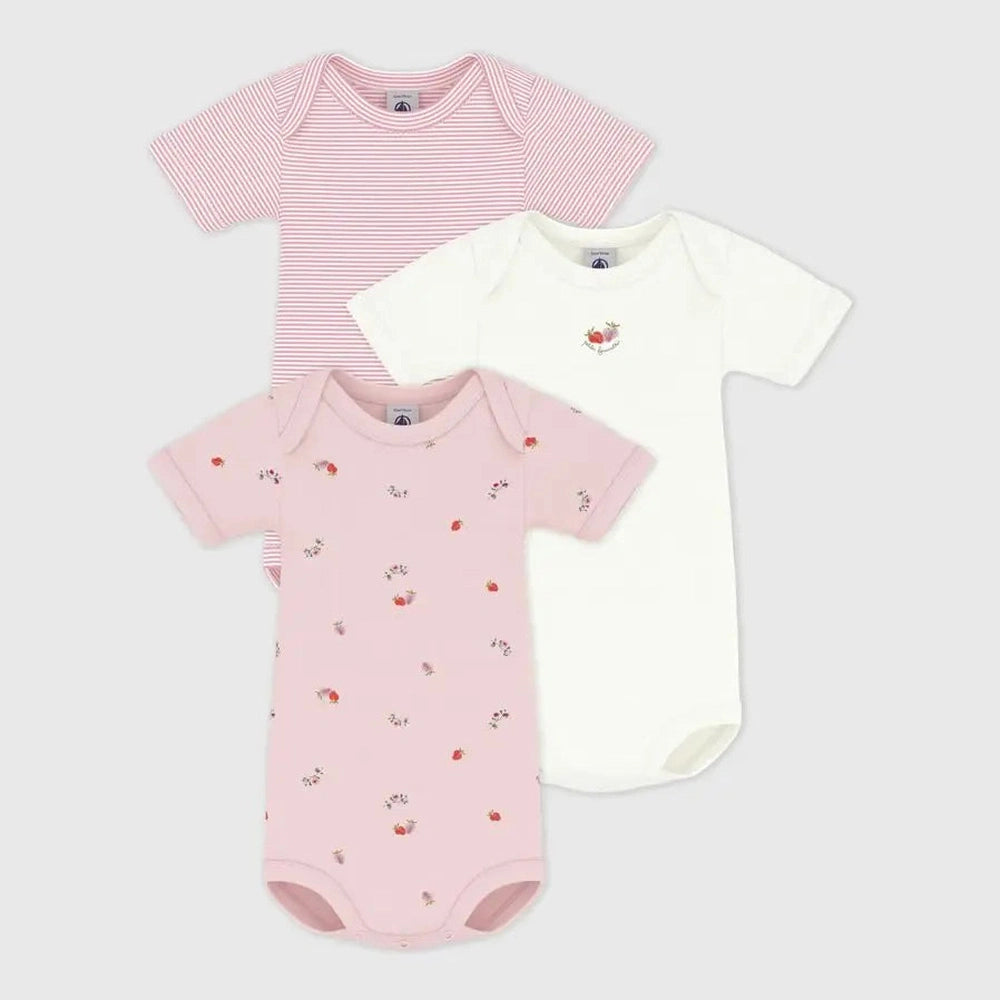 Petit Bateau | Lot de bodies en coton à manches courtes et imprimé floral