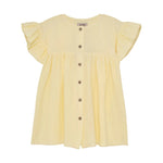Huttelihut Robe en mousseline à manches courtes – robe enfant légère – sable