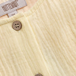 Huttelihut Robe en mousseline à manches courtes – Robe légère pour enfant – Sable
