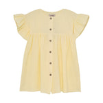 Huttelihut Robe en mousseline à manches courtes – robe légère pour enfant – sable
