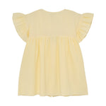 Huttelihut Robe en mousseline à manches courtes – robe légère pour enfant – sable