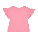 Huttelihut Blouse en mousseline à manches courtes – légère et estivale – rose
