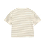 Huttelihut T-shirt rayé à manches courtes – doux & respirant – sable