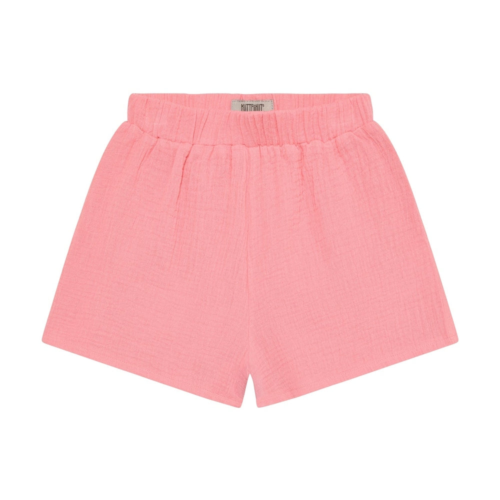 Huttelihut Short en mousseline – short d’été léger en coton – rose