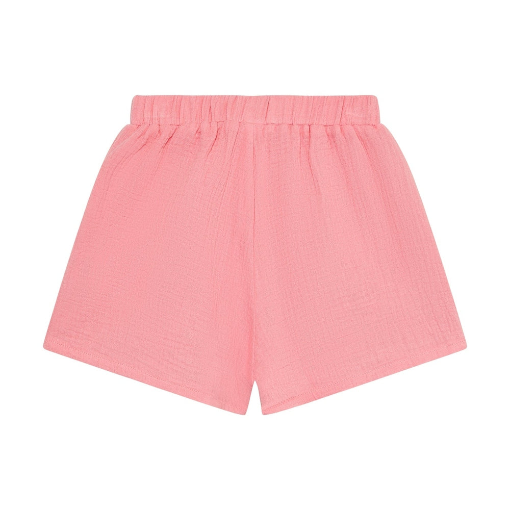 Huttelihut Short en mousseline – Short d’été léger en coton – Rose