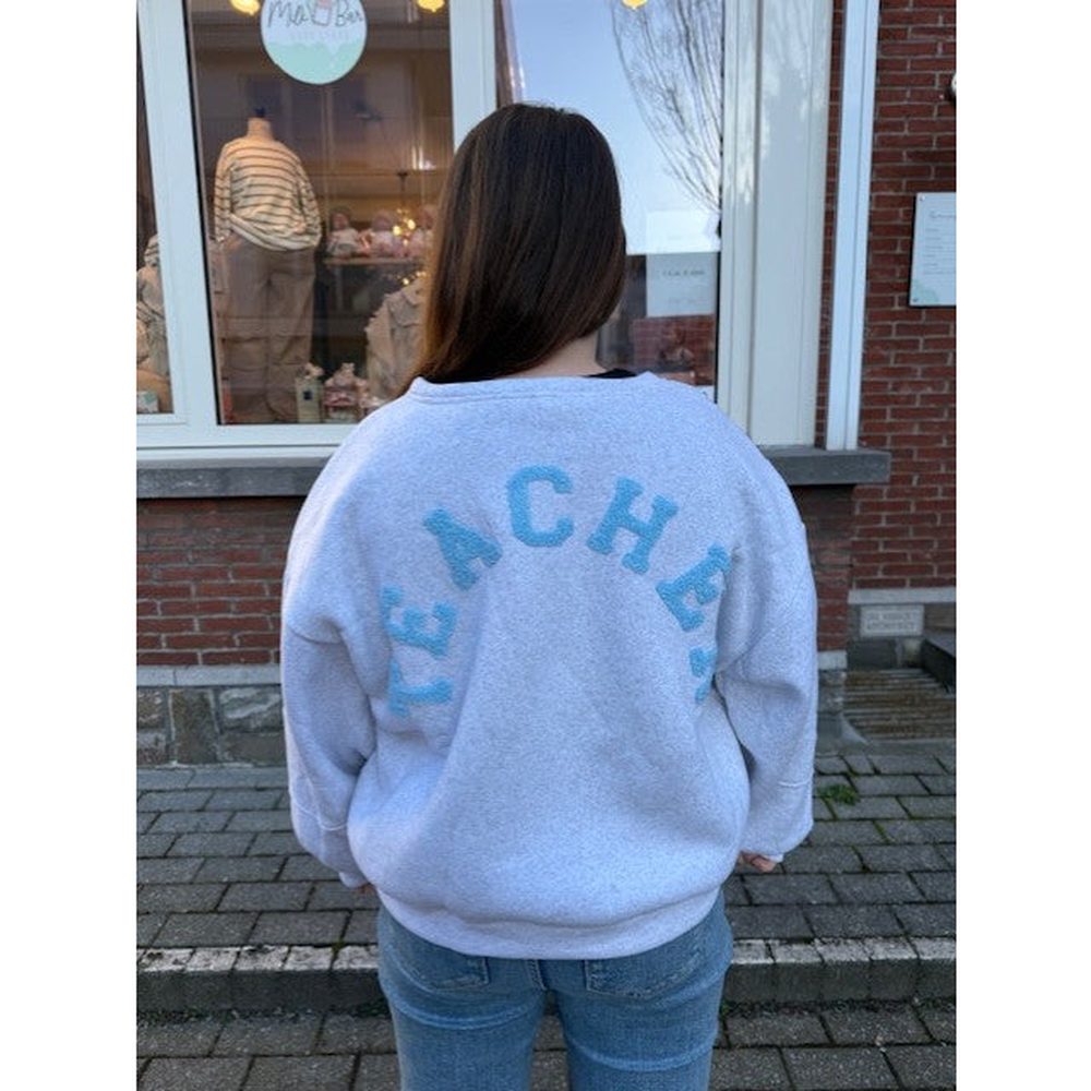 Sweat-shirt gris avec texte pour adulte | taille unique
