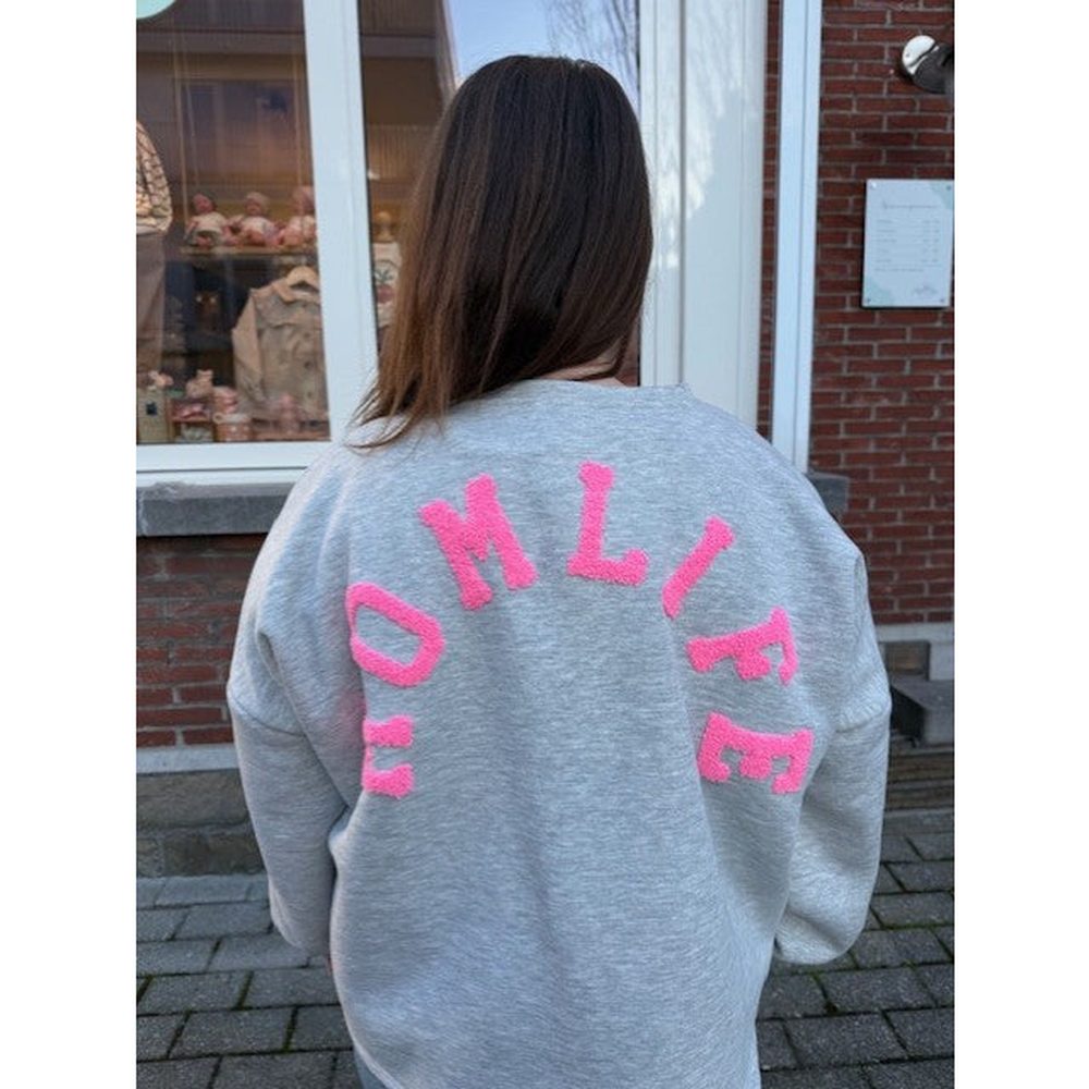 Sweat gris avec texte pour adulte | taille unique