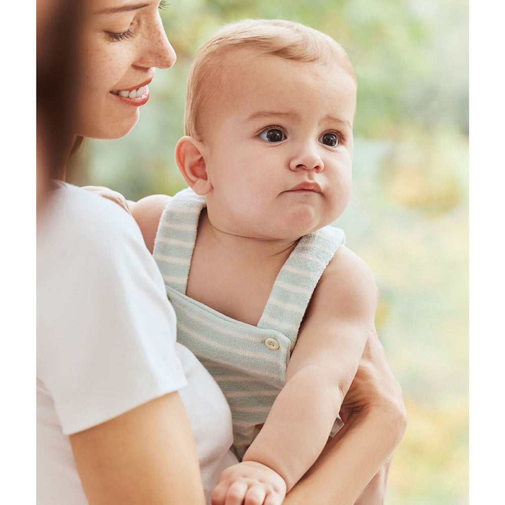 Petit Bateau | Grenouillère bébé rayée en éponge de coton