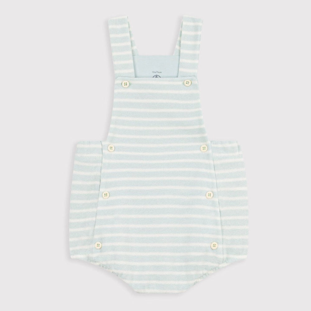 Petit Bateau | Grenouillère rayée pour bébé en éponge de coton