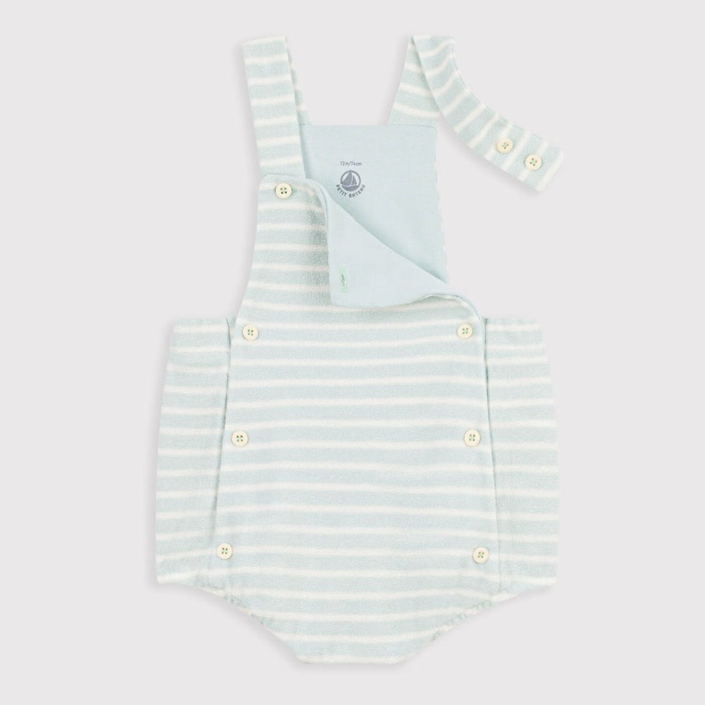 Petit Bateau | Barboteuse bébé rayée en éponge de coton