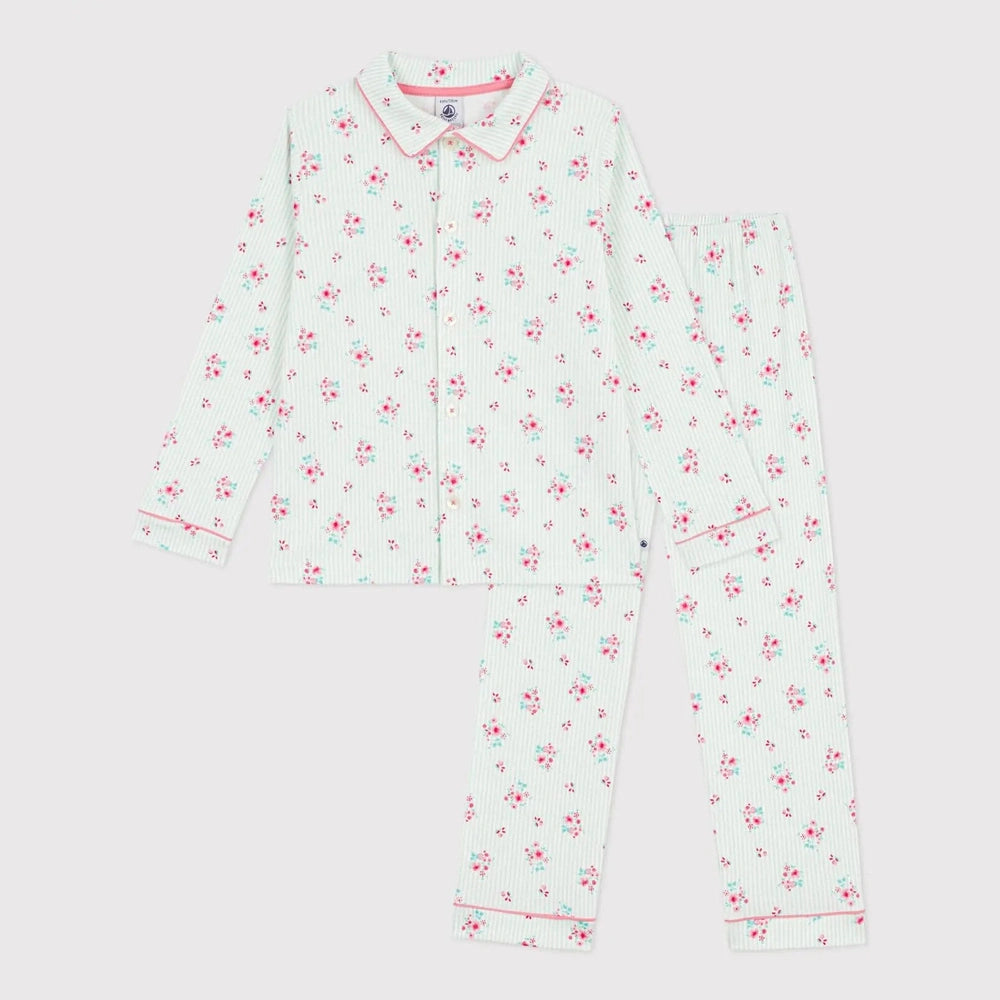 Petit bateau | Pyjama en coton noué à imprimé pour enfants