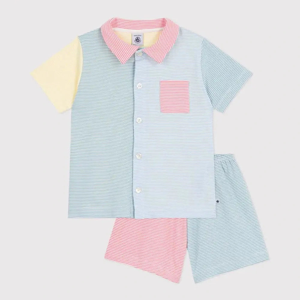 Petit Bateau | Pyjama courte nouée en coton à rayures 6-8 ans