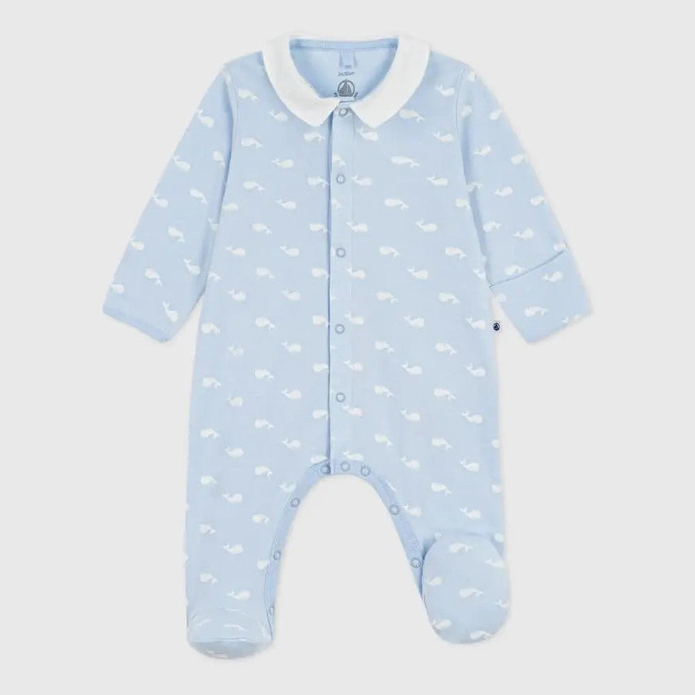 Petit Bateau | Pyjama bébé en coton à col imprimé baleine